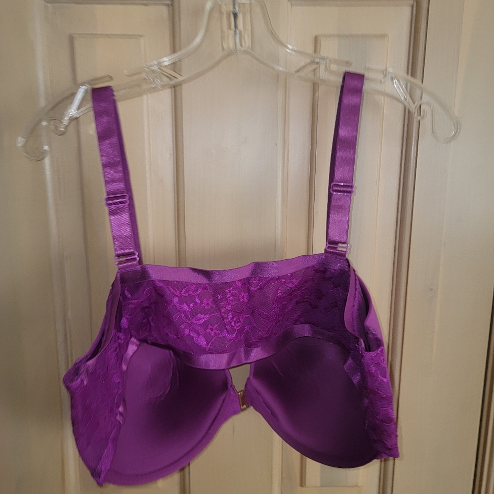 Womens Plus Sz 44C Curve Muse Bra Nwot Purple Front Closure Push Up - Picture 3 of 8